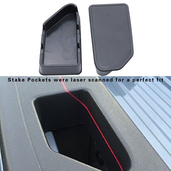 Truck Stake Pocket Covers Caps Rail Hole Plugs For 2014-2018 Chevy Silverado GMC Sierra Accessories Bed Rail Stake Pocket Covers