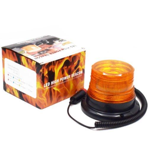 12V Autos Magnetic 10 LED Emergency Beacon Flash Strobe Warning Light Amber 40W