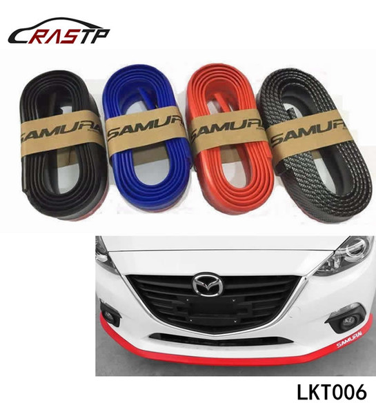 RASTP-Samurai 2.5M Rubber Lip Skirt Protector Car Scratch Resistant Rubber Bumpers Car Front Lip Bumpers Decorate RS-LKT006