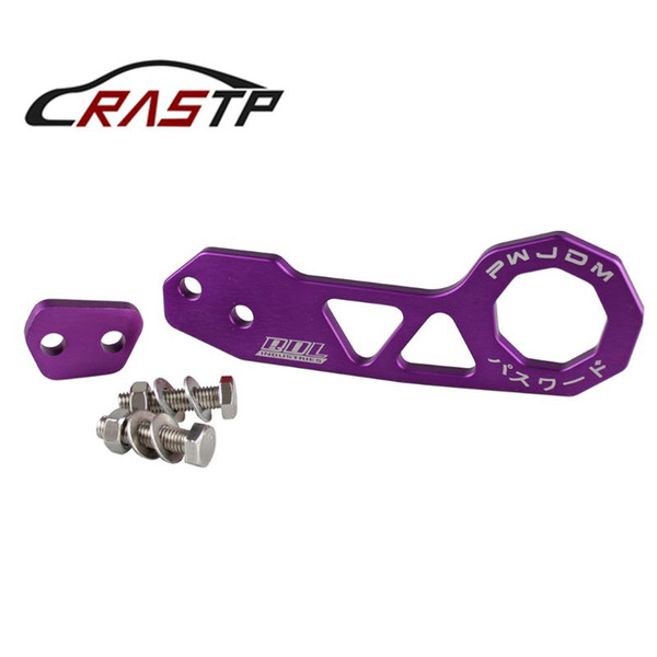 RASTP-Universal JDM Style Racing Car Rear Tow Hook Aluminum Alloy Rear Tow Hook For Honda Civic Purple RS-TH004