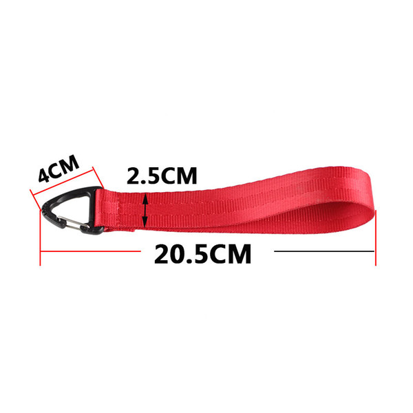 RASTP-Free Shipping Tow Straps Style Smooth Material Keychain Keyring For Racing Souvenir Black Red Blue RS-BAG015