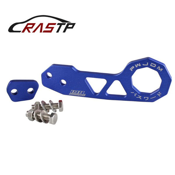 RASTP-Universal JDM Style Racing Car Rear Tow Hook Aluminum Alloy Rear Tow Hook For Honda Civic Blue RS-TH004