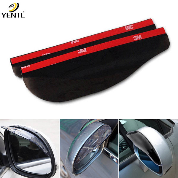 free shipping 2x Universal Car Rear View Side Mirror Rain Board Sun Visor Shade Shield Car Door Side Wing Mirror Rain Visor Board Snow Guard