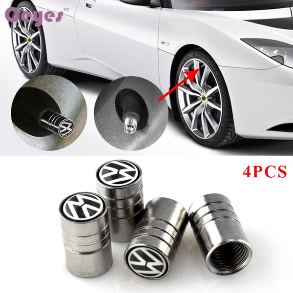 Car Accessories Wheel Tire Valves Tyre Stem Air Caps Cover case For Volkswagen vw polo passat b5 b6 Car Styling 4PCS/LOT