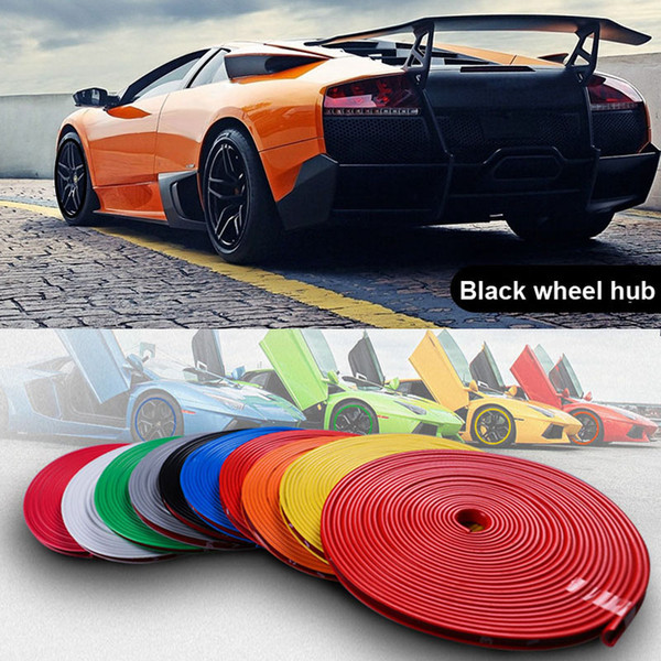 8M Car Wheel Hub Rim Edge Protector Ring Tire Strip Guard Rubber Sticker Decals