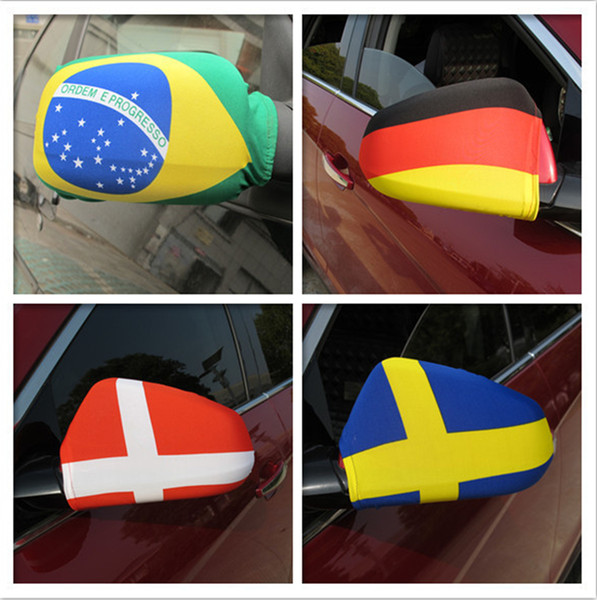 Russia 2018 World Cup National flag Car Side View Mirror sleeve Cover World Cup Printing football fans gift GGA89 100lots