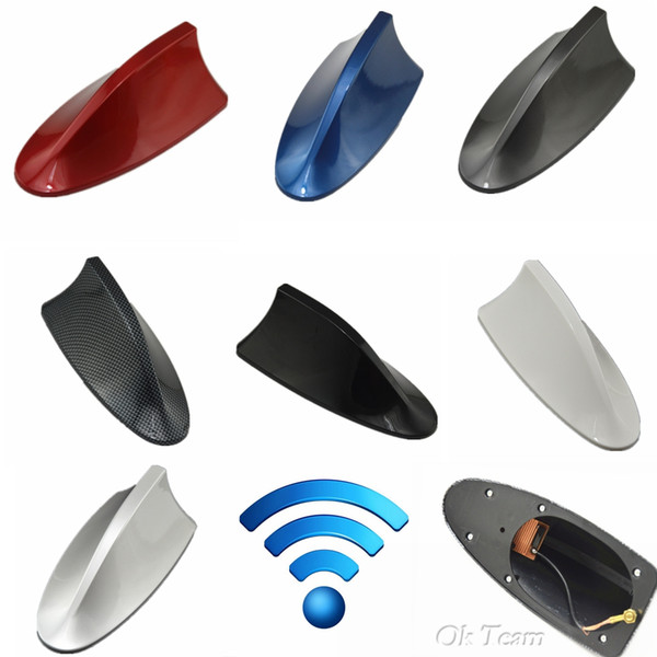 1pcs Universal Car Auto SUV Roof Special Radio FM Shark Fin Antenna Aerial Signal Auto Accessories black Red Blue White 8Colors