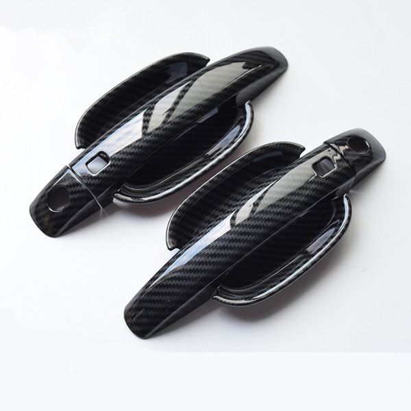 Carbon Fiber Printed Car Door Handle Cover Outer Bowls for Audi Q5 2009 2010 2011 2012 2013 2014 2015 Styling Accessories