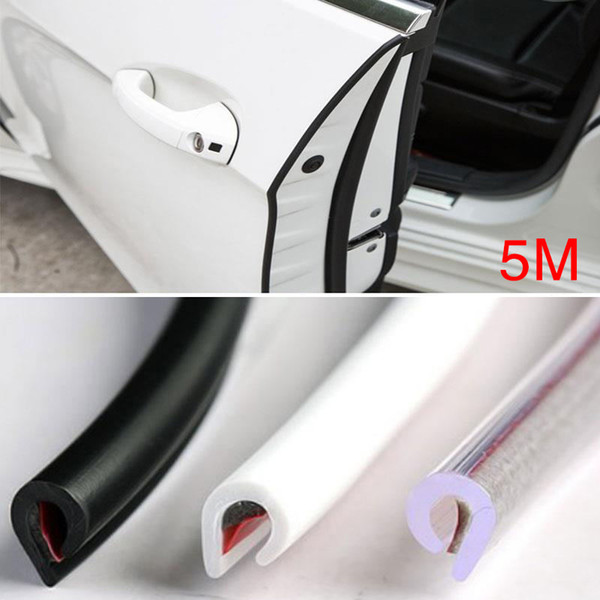 5m Rubber Universal Car Door Edge Guards Trim Molding Protection Strip Scratch Protector For Toyota Audi BMW VW Ford