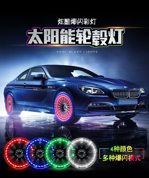 Car solar tires lights valve decorative lights motorcycle