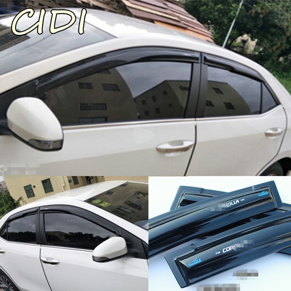 Car Styling Window Visor Sun Vent for toyota corolla 2014 2015 2016 2017 2018 Rain Guard Sun Rain Shield Stickers Covers