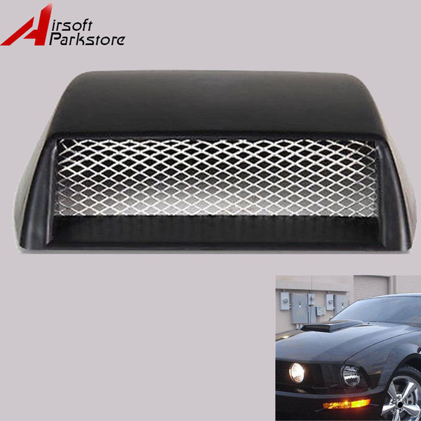 Black Car Universal Air Flow Decorative Intake Scoop Hood Vent Bonnet Cover 3D