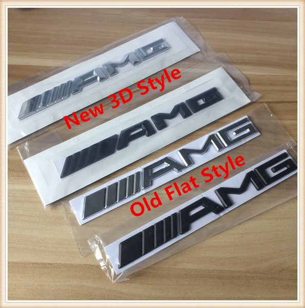 100pcs New Car Styling 3d Silver Black AMG Rear Boot Sticker Auto Badge Emblem