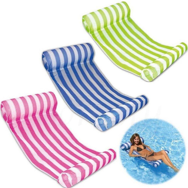 70*132cm Summer Inflatable Chair Float Swimming Floating Bed Water Hammock Recreation Beach Mat Mattress Lounge Chair