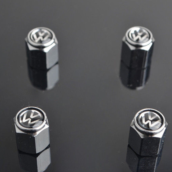 2017 Hot 4PCS Car Tire Tyre Wheel Valve Stems Caps For VW CC Touareg Tiguan Jetta Golf Passat free shipping