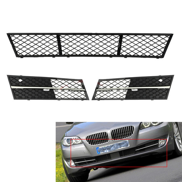 For BMW F10 F18 2011 2012 2013 Fog Light Cover Vent Grille Side Insert Grilles Lower Bumper Insert Fog Light Lamp Cover Grille