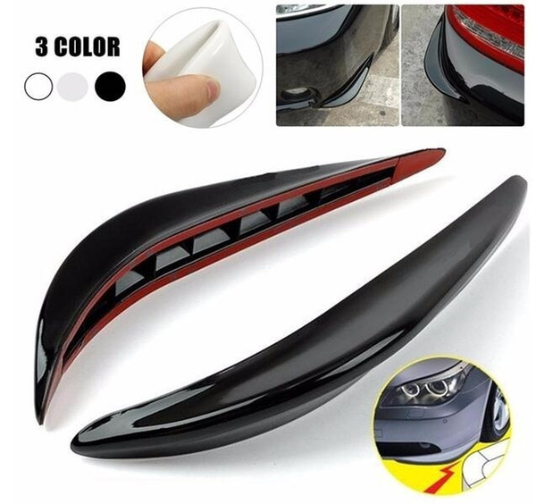 DHL 50PCS 2PCS/Pair Universal Car Rubber Bumper Corner Guard Protector Front Lower Lip Guard