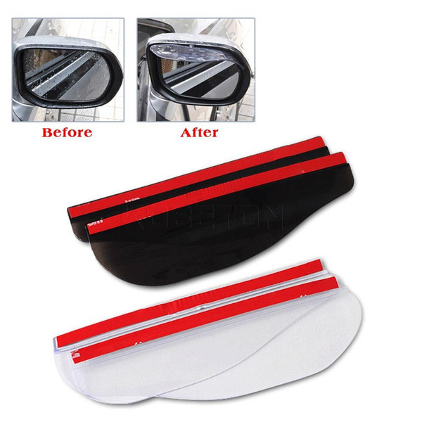 2Pcs/pair Universal Flexible PVC Car Accessories Rearview Mirror Rain Shade Rainproof Blades Car Back Mirror Eyebrow Rain Cover