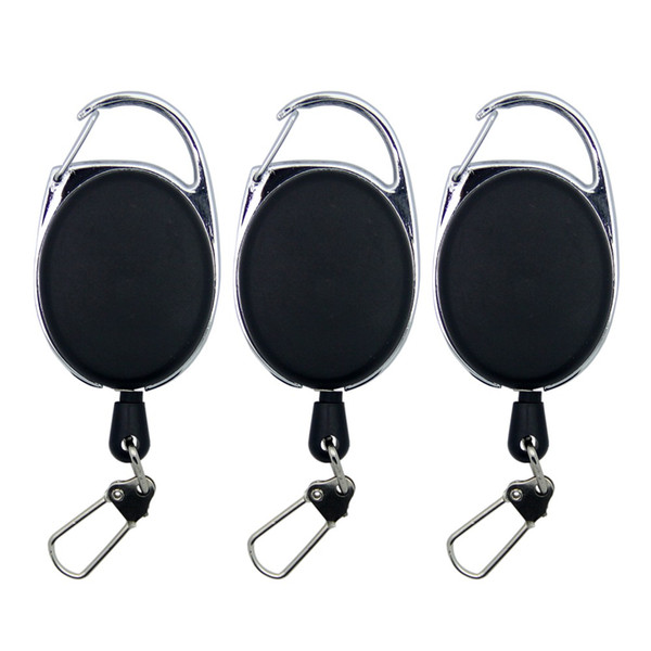 Fly Fishing Tools Zinger Retractor Extractor Keeper Tether Retractable Reel Anglers Badge Holder Fishing Tackle Boxes Recoil Carabiners Clip