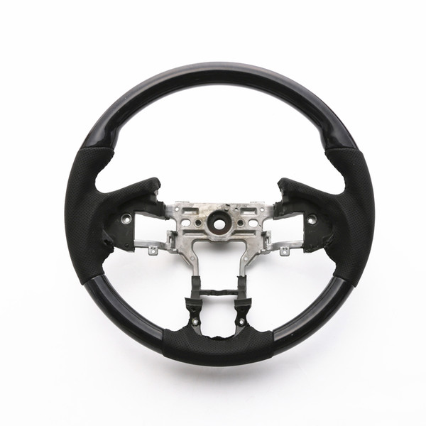 wholesale Black Wooden+Leather Steering Wheel For HONDA NBOX JF1/2 Car Accessories Styling