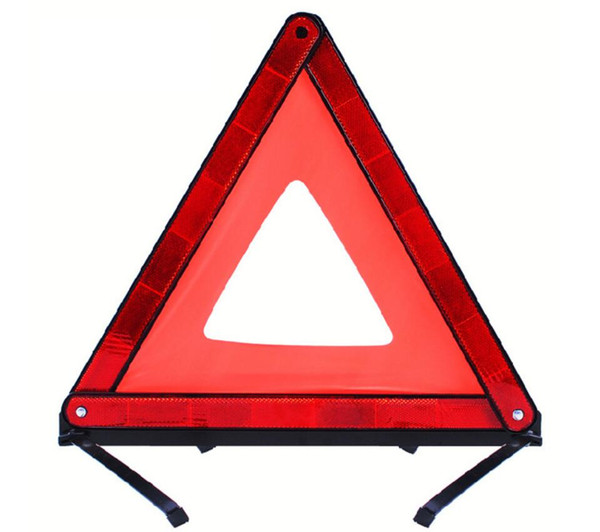 Practical Car Stop Sign Tripod Road Flasher Triangle Emergency Warning Sign Foldable Reflective Safety Roadside Lighting