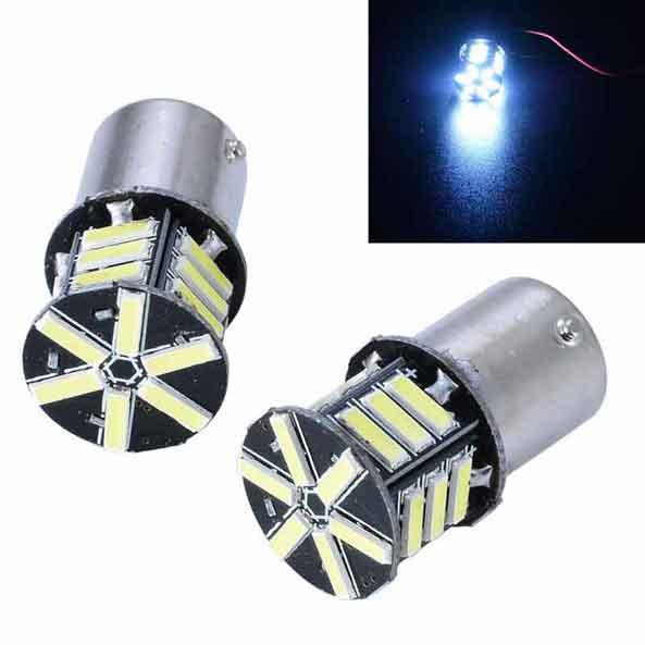 2PCS LED bulbs 1156 7020 21smd 3W 12V Motorcycle Turn Signal Light Reverse Lamp 6000k Car Brake Lamps