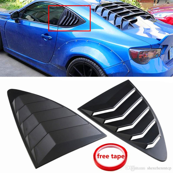 2Pcs Car Rear Louver Quarter Window Panel Black Plastic For Scion FRS for subaru BRZ for Toyota 86 GT86 2013-2018