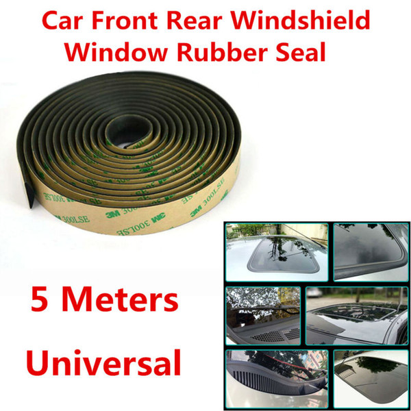 5M Sealed Strips Trim Moulding For Car Windshield Sunroof Triangular Window Seal