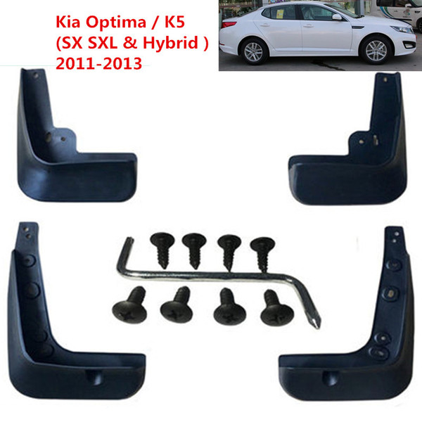 Car Mudflaps Splash Guards Mud Flap Mudguards Fender For Kia Optima / K5 2011-2013 SX SXL & Hybrid Car Styling Accessories