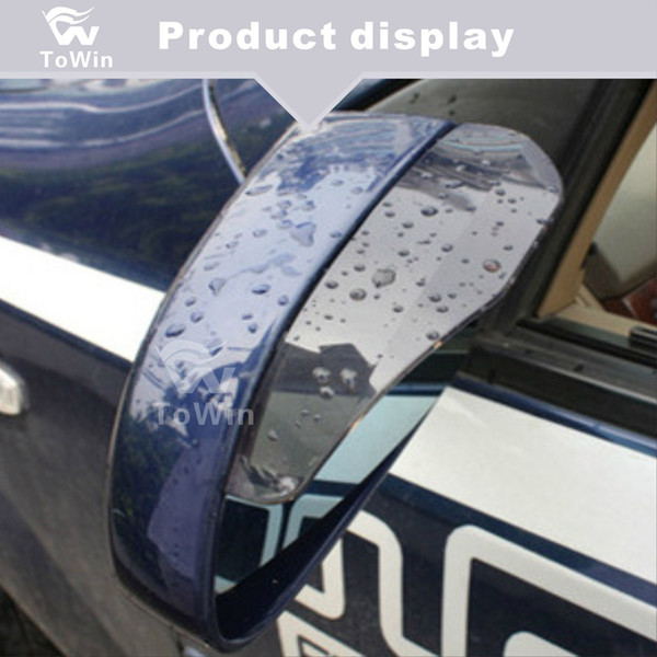 Mirror Rain Visor Smoke Guard,Rear View Side Mirror Rain Eyebrow,Rear View Mirror Guard Most Car/Truck/SUV/Black/Transparent.