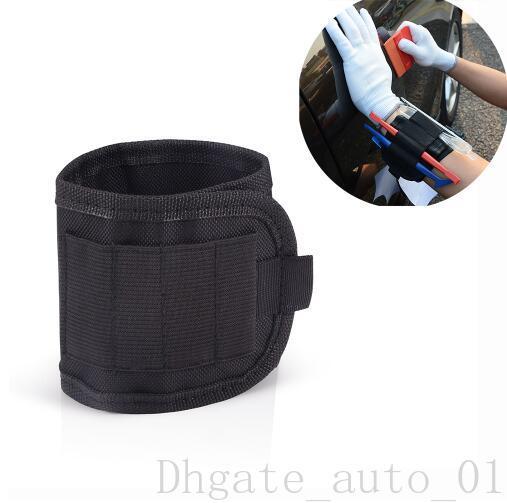 Magnetic Window Tint Squeegee Knife Holder Bag Vinyl Car Wrap Kit Tools Bag Wristband Magnet Waist Belt Bag Wrapping Tools