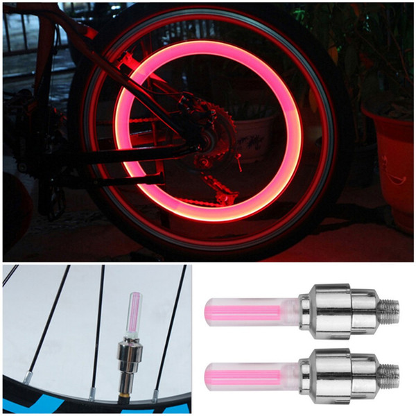 2x LED Lamp Flash Tyre Wheel Valve Cap Light For Car Bike Bicycle Motorbike