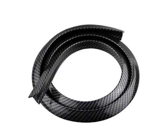 2pcs 1.5M Black 3D Carbon Fiber Durable Car Wheel Arch Guard Trim Anti-rub Fender Flare Wheel Eyebrow Protector Strip Fit For Auto Universal