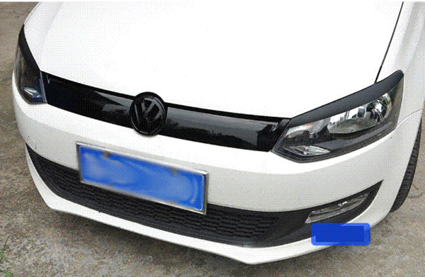 BLACK FRONT HEADLIGHTS HEADLAMPS EYELID EYEBROWN X 2 for VW volkswagen POLO 6R MK5 09-15 TSI FSI TDI GTI GT CROSS 1.2T