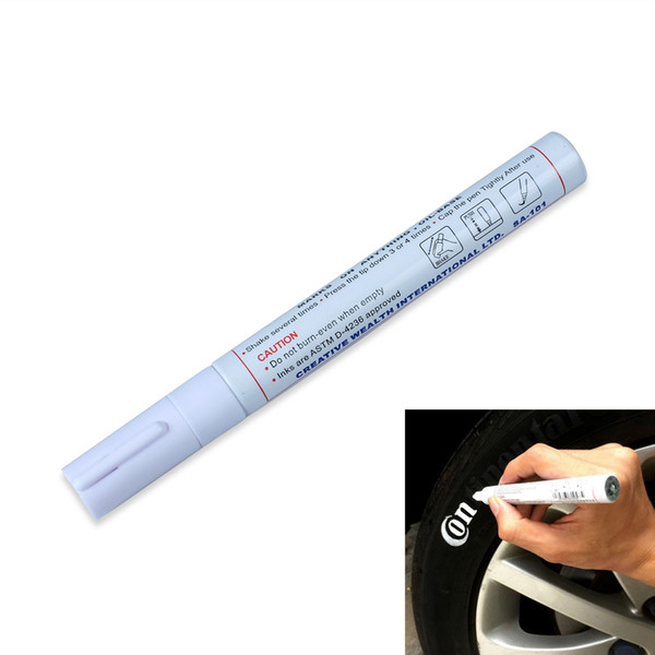 Waterproof Marker Pen Tyre Tire Tread Rubber Permanent Non Fading Marker Pen Paint Pen White Color can Marks on Most Surfaces