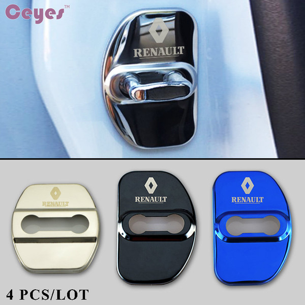 Car Door Lock Cover for Renault duster captur megane 2 3 logan clio kadjar scenic Door Lock Protective Cover Car Styling 2pcs/lot