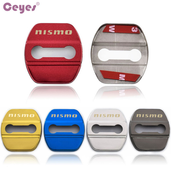 For Nissan Nismo Stainless Steel Car Door Lock Protective Cover Case Auto Accessories Car Styling 4pcs/lot