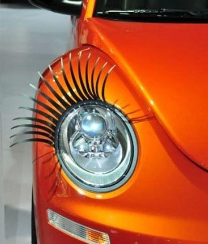 Black 3D Automotive Headlight Eyelashes Car Eye Lashes Auto Eyelash 3D Car Logo Sticker charming eyelash stickers for cars 200pairs=400pcs