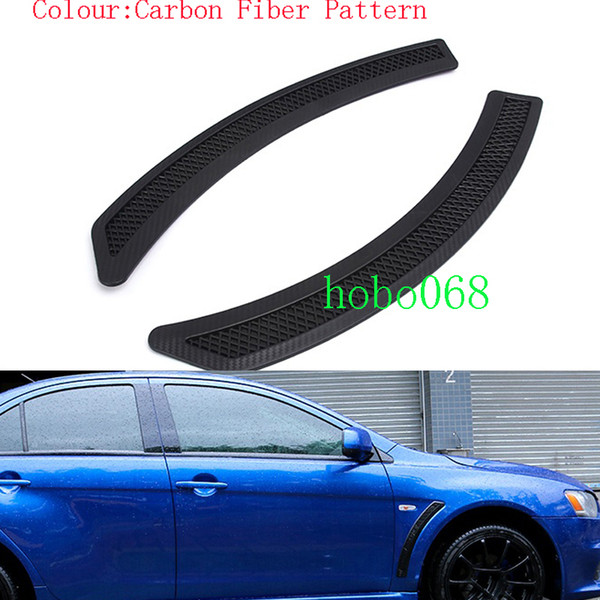 2x A Lot For Mitsubishi Lancer EVO Car Auto Fender Decorative Strips Carbon Fiber Pattern DIY