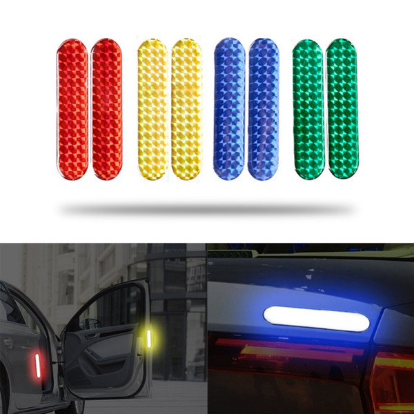 2PCS Car Reflective Stick Epoxy For Reflective Warning Sticker Door Anti-collision Sticker 4 Colors Safety Ma