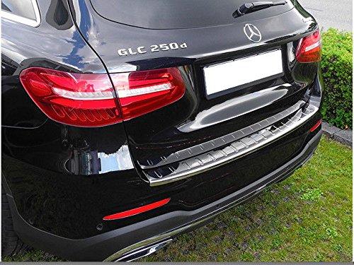 Stainless Steel Titanium Outside Rear Bumper Sill Plate Protector Cover Trim For Mercedes Benz GLC Class 2015-2017 Car Accessory