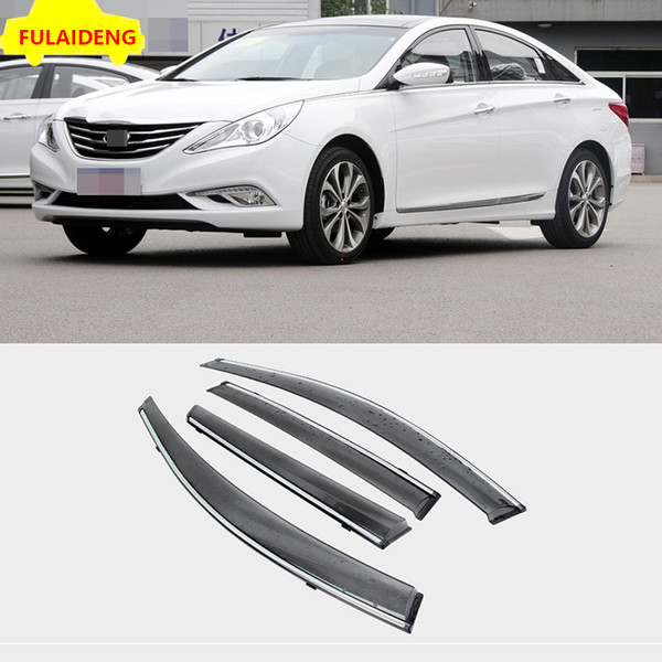 4pcs For Hyundai Sonata 2011-2014 3M Tape Smoke Door Window Vent Visor Deflector Car Styling Accessories