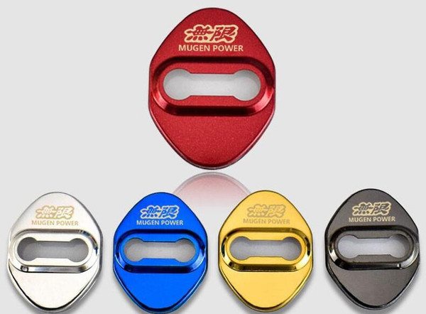 Auto Stainless Steel Car Door Lock Cover for Honda Civic Mugen Power Badge Door Lock Protective Cover Car Styling 4pcs/lot