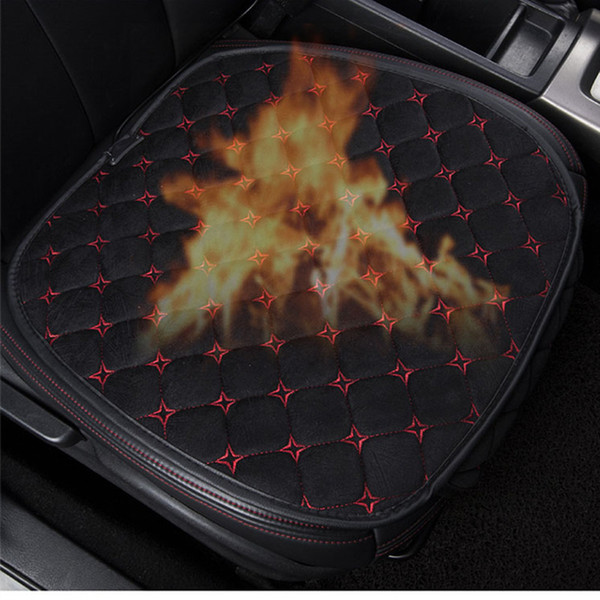 Car Winter Heating Seat Cushion Small Square Pad Car Single Double Seat Rear Back 12V Electric Heating Without Back Mat