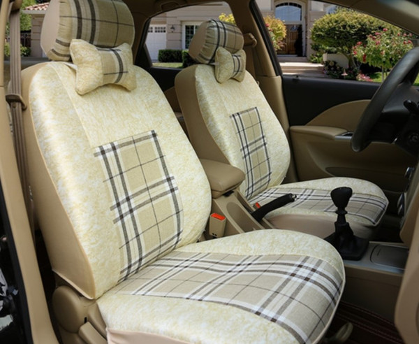 Linen Cloth Car Seat Covers for VW Volkswagen Atlas Seat Covers & Accessories Set Cars Seats Cushion Supports