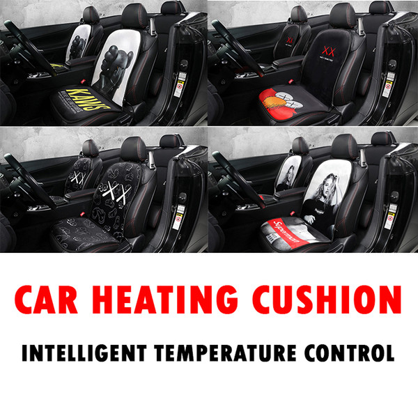 Car Supplies Trendy Electric Heating Cushion Temperature Control Winter Suede Heating Seat Cover Fit All 12V Cars