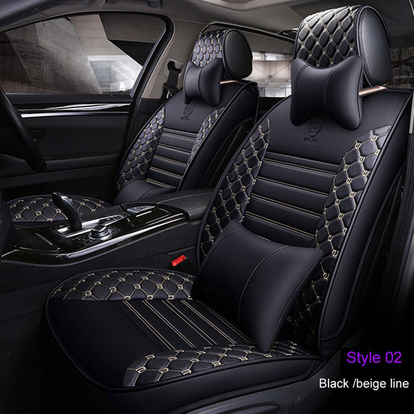 2019 Luxury PU Leather Car seat covers For Toyota Corolla Camry Rav4 Auris Prius Yalis Avensis SUV auto Interior Accessories