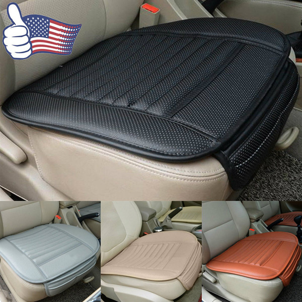 Car Front Seats Cover PU Leather Bamboo Single Bucket Seat Protector Mat Cushion Car cushion cover for car owner