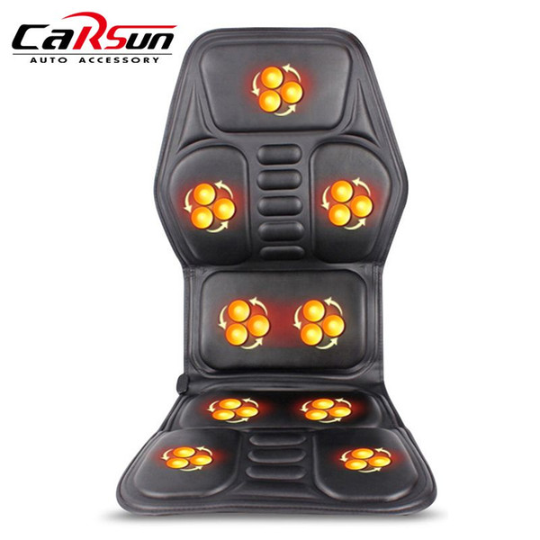 massager 2018 New Heated Back Topper Car Home Office Seat Massager Heat Vibrate Cushion Back Neck Massage Chair Massage