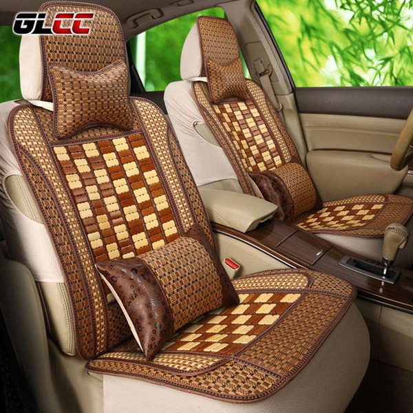 GLCC SUMMER NEW ARRIVAL Car Bamboo Seat Covers Cool&Relieve Fatigue Universal 5 Seat Auto Covers Set Car Seat Protector